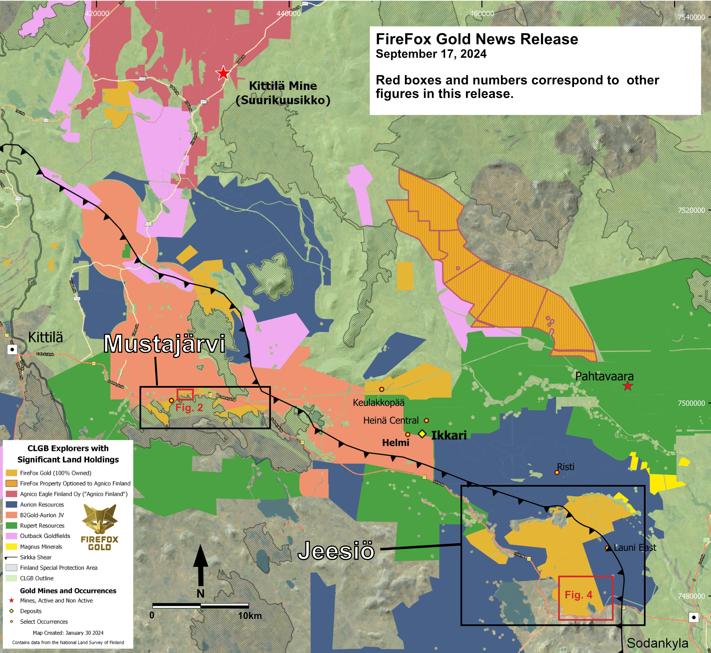 FFOX NR 091724 Figure 1. Regional Property and Competitors Map